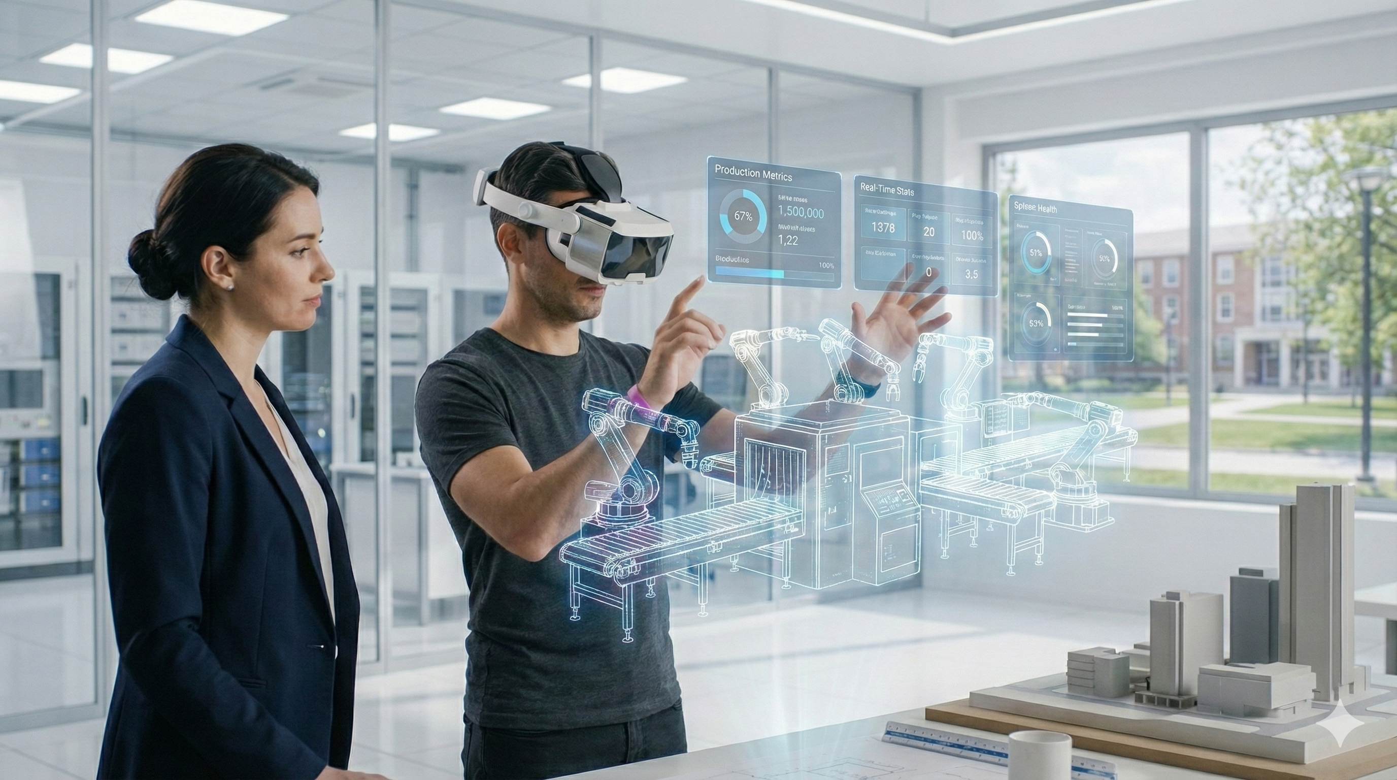 Experiencia Glassear AR - Usuario en entorno industrial